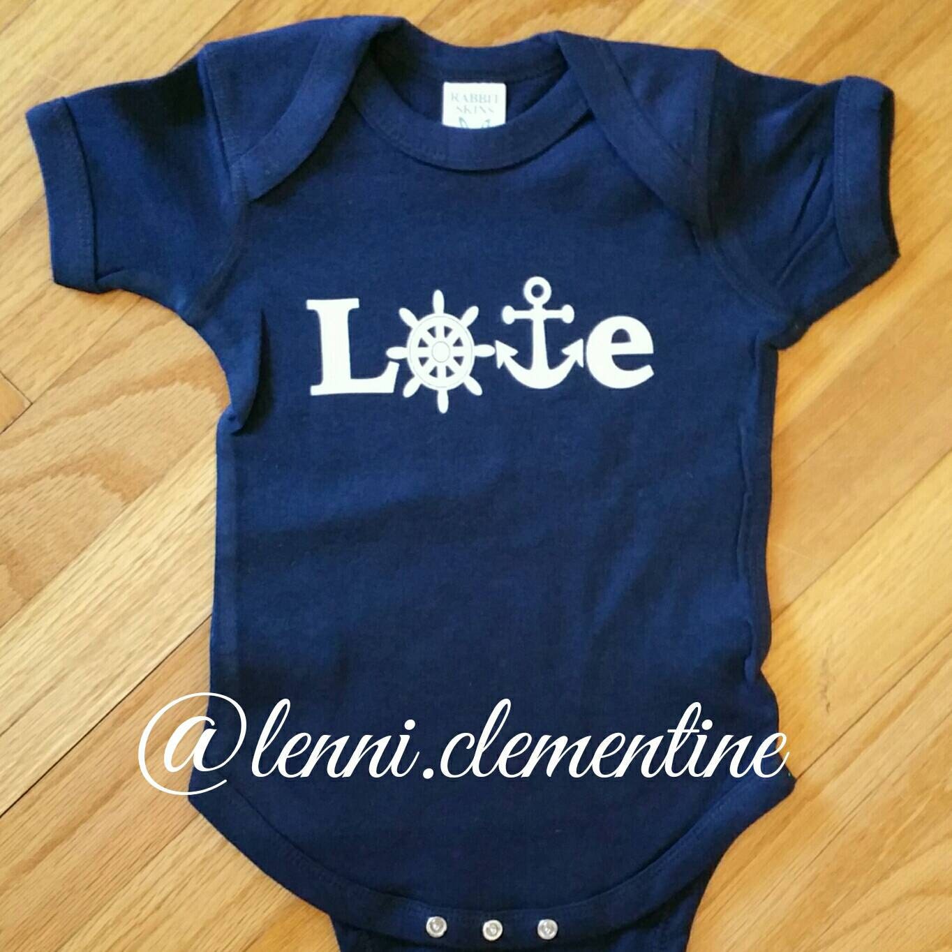 Love Anchor Infant Bodysuit Anchor Baby Clothes Nautical
