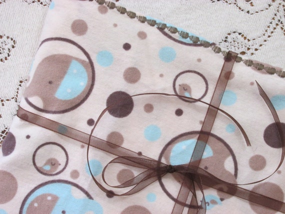 Extra-Large Receiving Blanket Elephants with by ...
