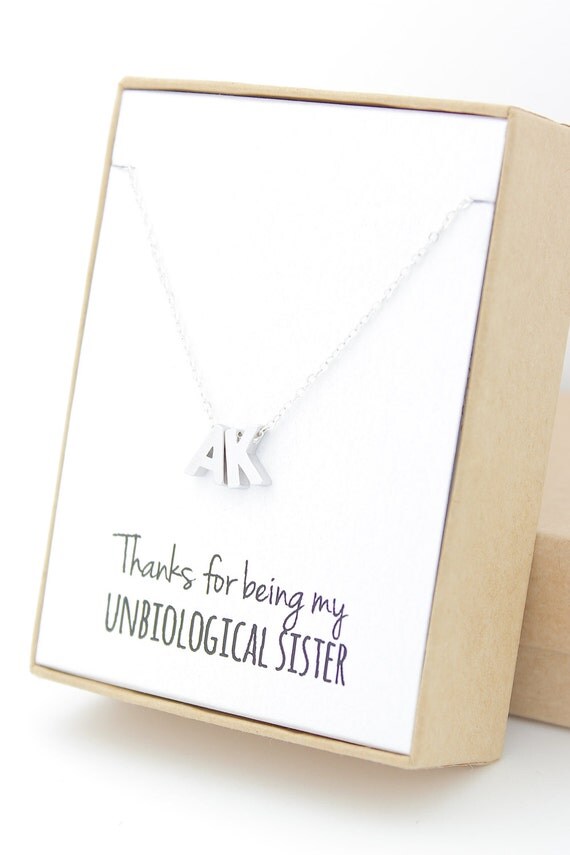 Silver initial necklace 