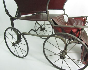 Antique Baby Carriage, Bloch Go Cart, Victorian Carriage, Baby Buggy, Photo Prop, Philadelphia Baby Carriage Factory