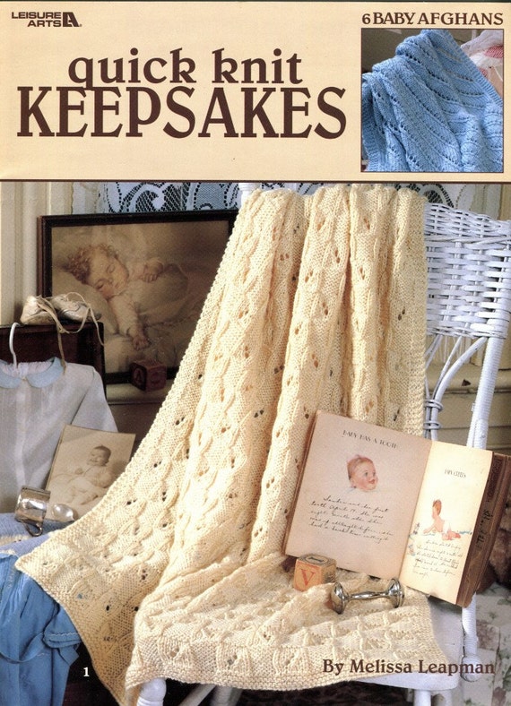 KNITTING Pattern Book Baby Afghans 6 FAST QUICK by KenyonBooks