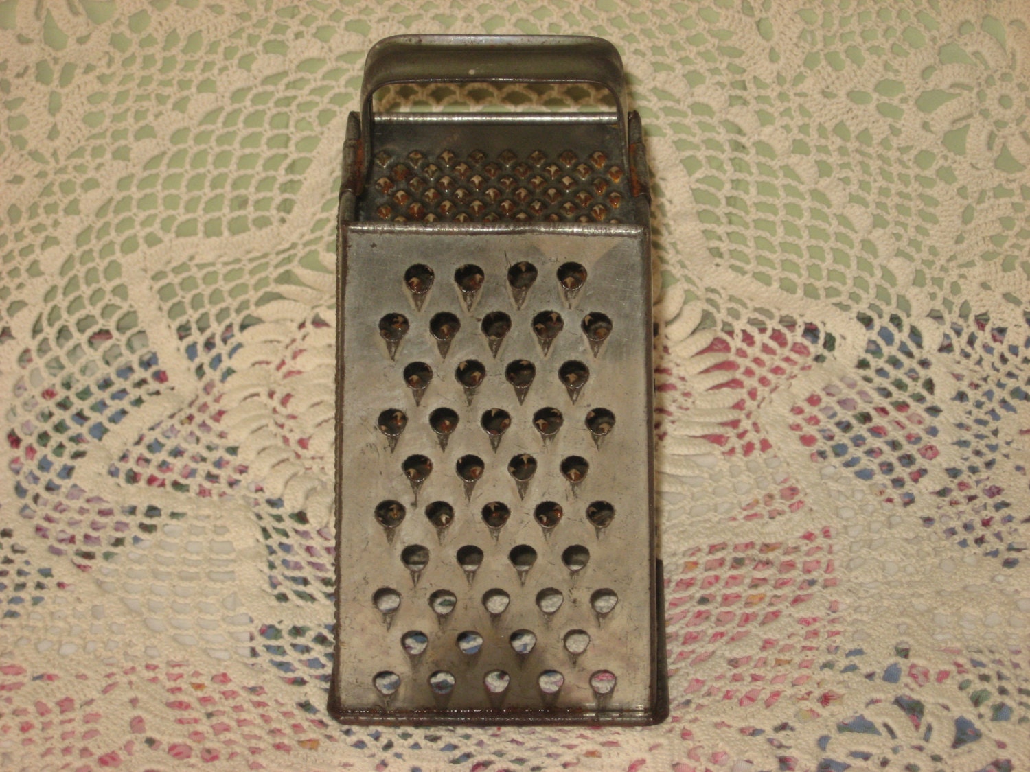 Cheese Grater Food Grater Vintage c1950's Metal by BlueSkyTeaCups