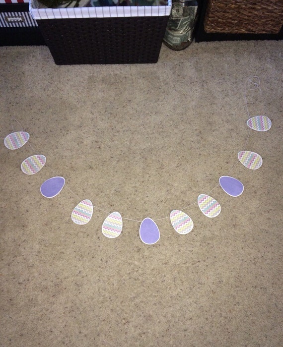 Items similar to Easter Egg Garland, easter decor, paper garland on Etsy