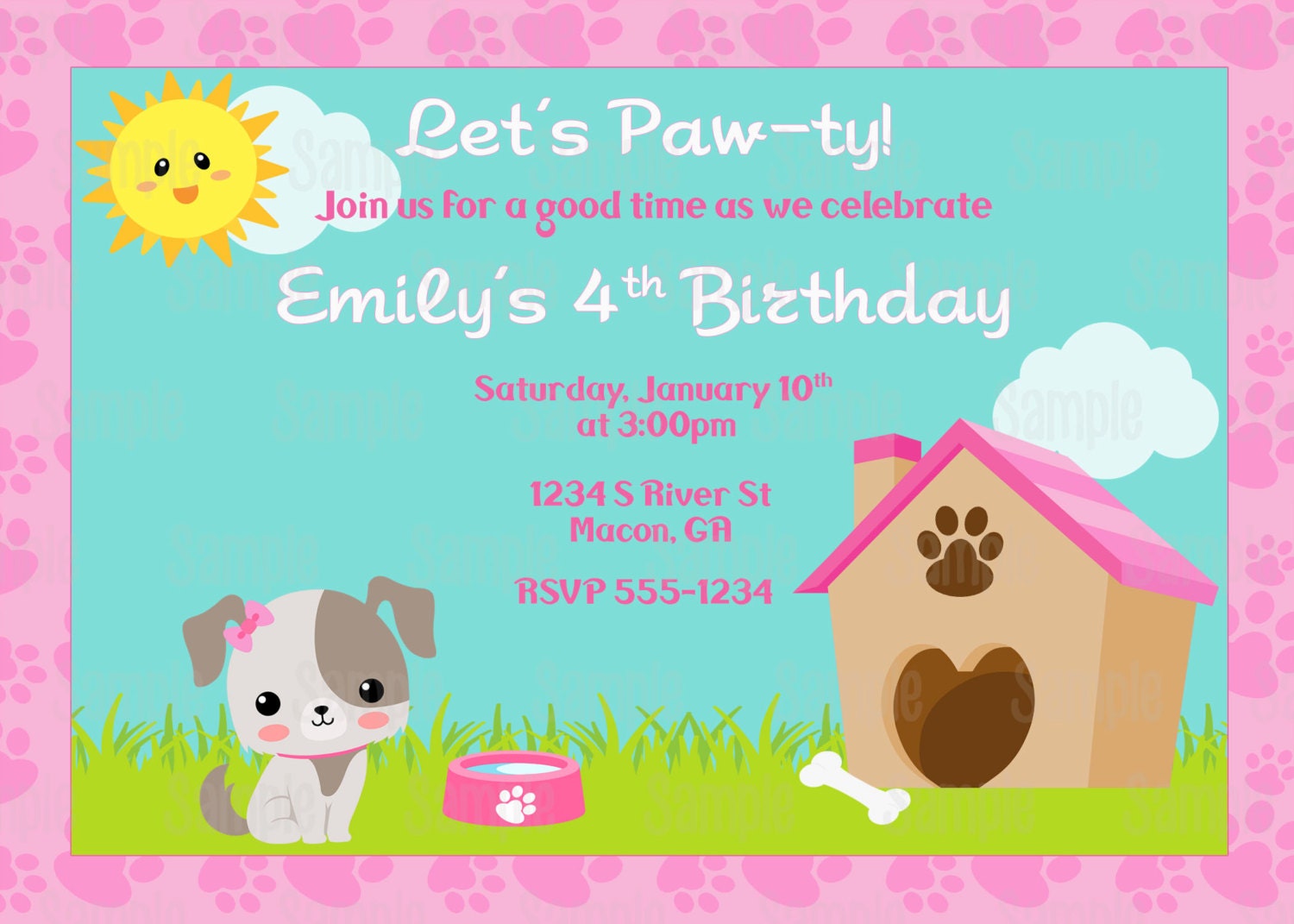 Dog Party Invitation Wording