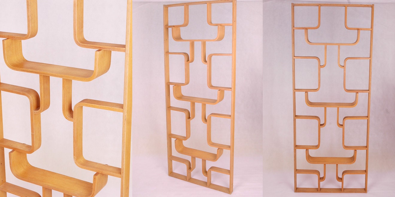 Mid century plywood room divider Haute Juice