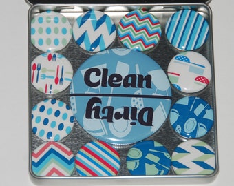 Clean Dirty Dishwasher Magnet - Housewarming Gift - Kitchen Magnet Gift Set - Fridge Magnet - Fridge Magnets - Dirty Clean Dishwasher Magnet