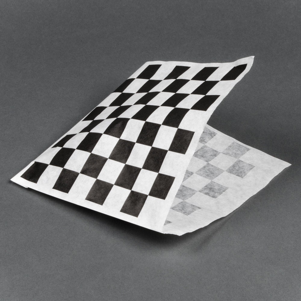25 Black Checker Paper Food Bags Food Wrapper Sandwich