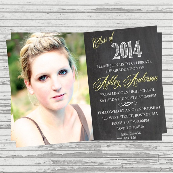 Graduation Invitation Custom DIGITAL by SandInMyShoesDesigns