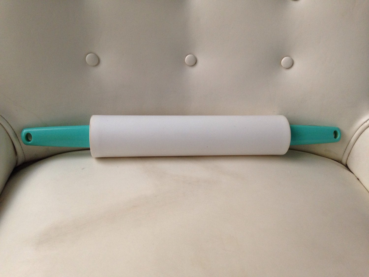 Vintage Tupperware Rolling Pin with Aqua Handles baking Haute Juice