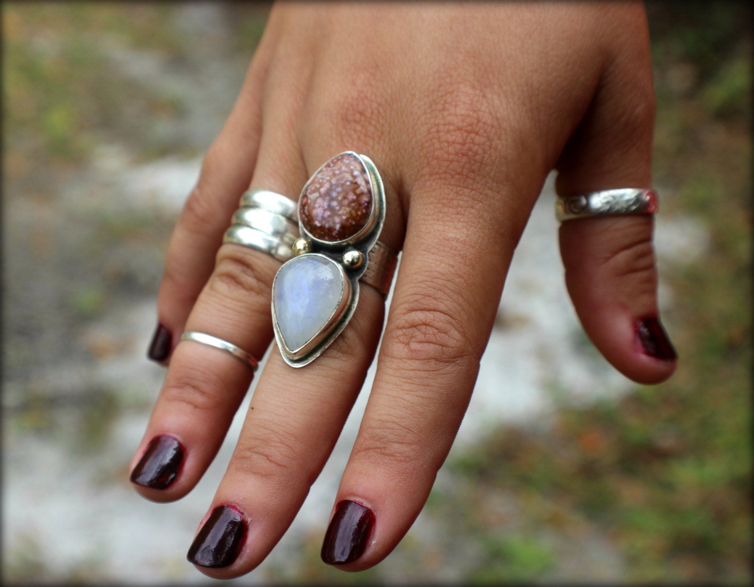 moonstone statement ring