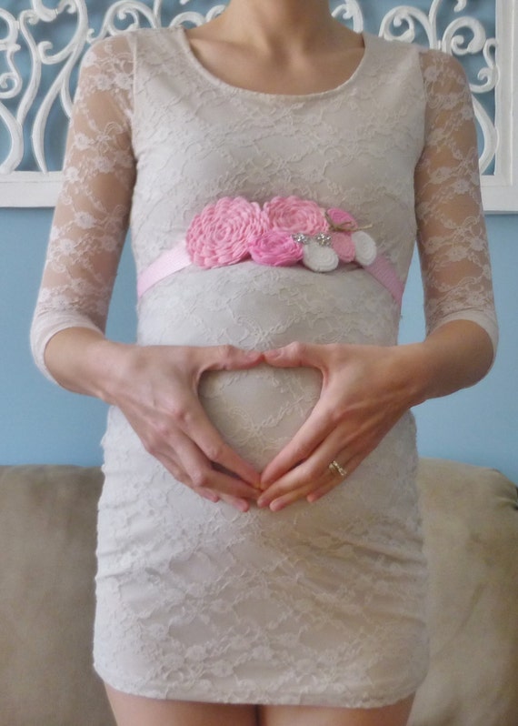 shabby chic pink maternity sash for it s a girl gender shabby chic pink maternity sash for it s a girl gender