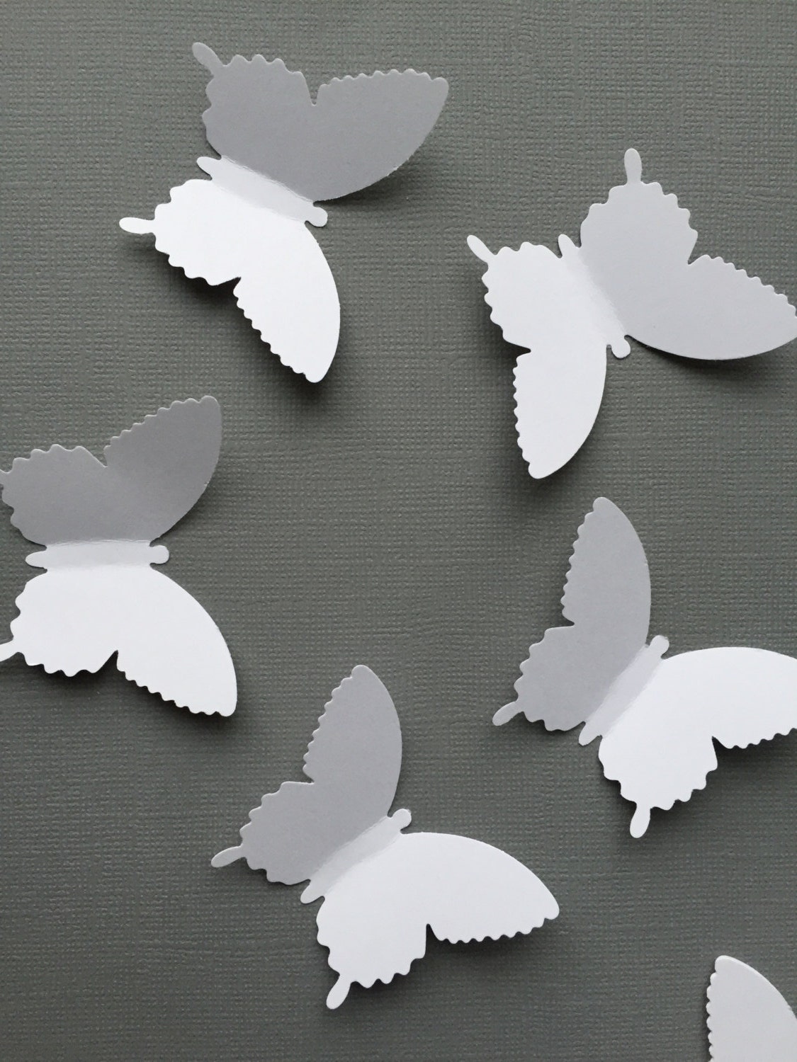 50 White Butterfly/white paper butterfly by PomPomDelightNmore