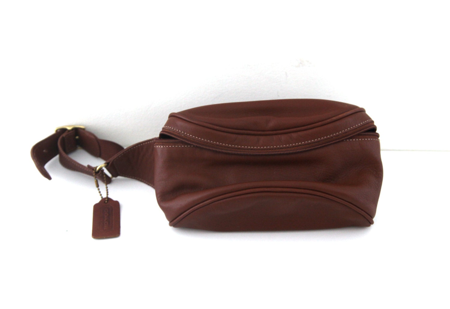 Vintage Coach fanny pack brown leather hip by 216vintageModern