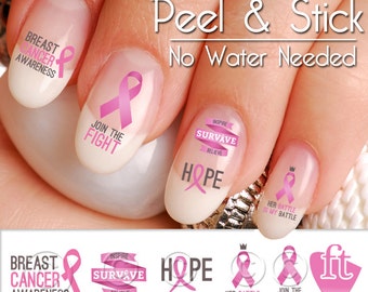 Breast Cancer Awareness Nail Art Decal Stickers RIB913