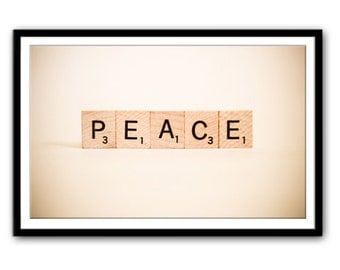 Instant Download Art - "Peace" Printable Art - Print at Home - Printable Downloads - Printable Wall Art - Printable Word Art