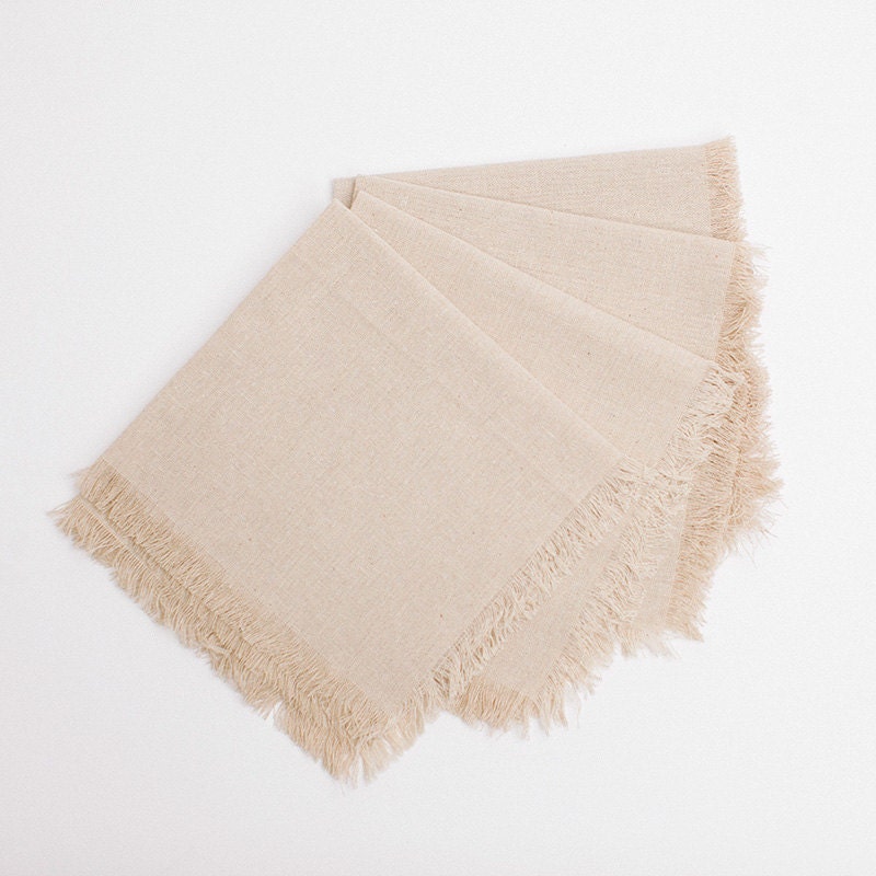 Linen Napkin Fringed Edge