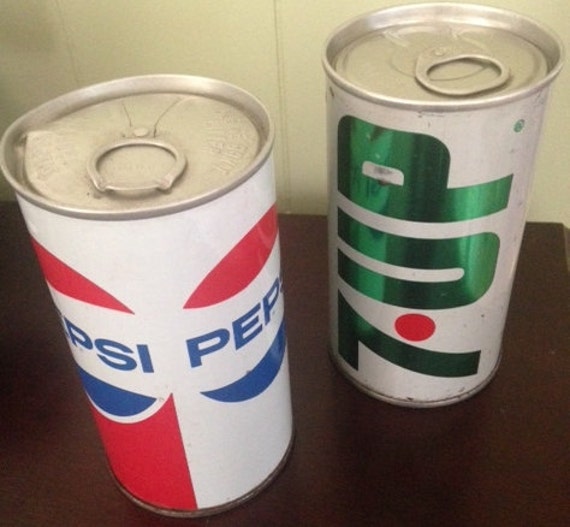 Set of two vintage soda cans. One full unopened by Shabbyville
