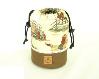 Camera Lens Case, Made to Order, Cow Boy Style