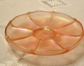 Fenton Pink Glass Dish Bowl Satin Stretch Iridescent Art Glass 75th PanchosPorch