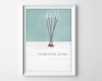 Game Of Thrones Quote Art Print -Jon Snow