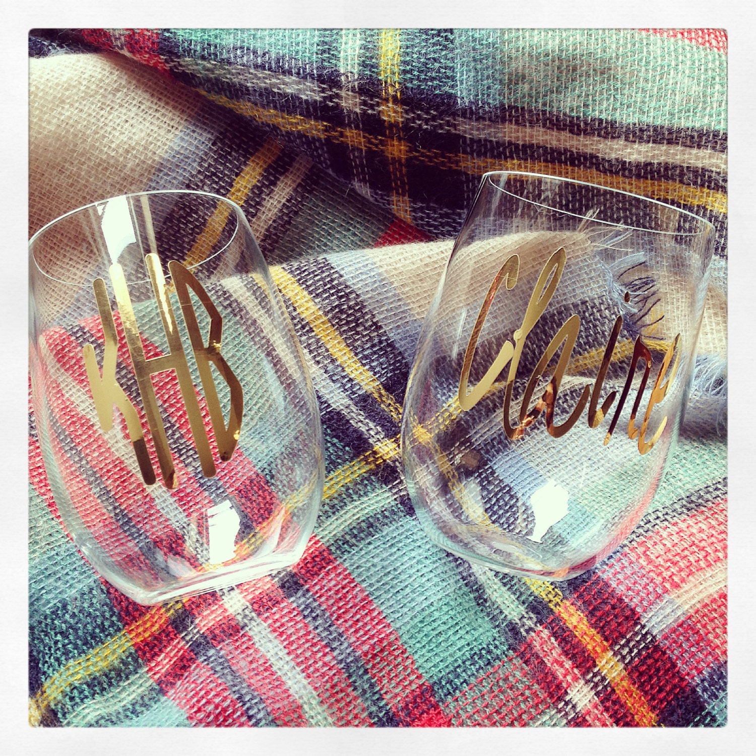 Personalized Acrylic Stemless Wine Glass 19oz by Dawlens on Etsy