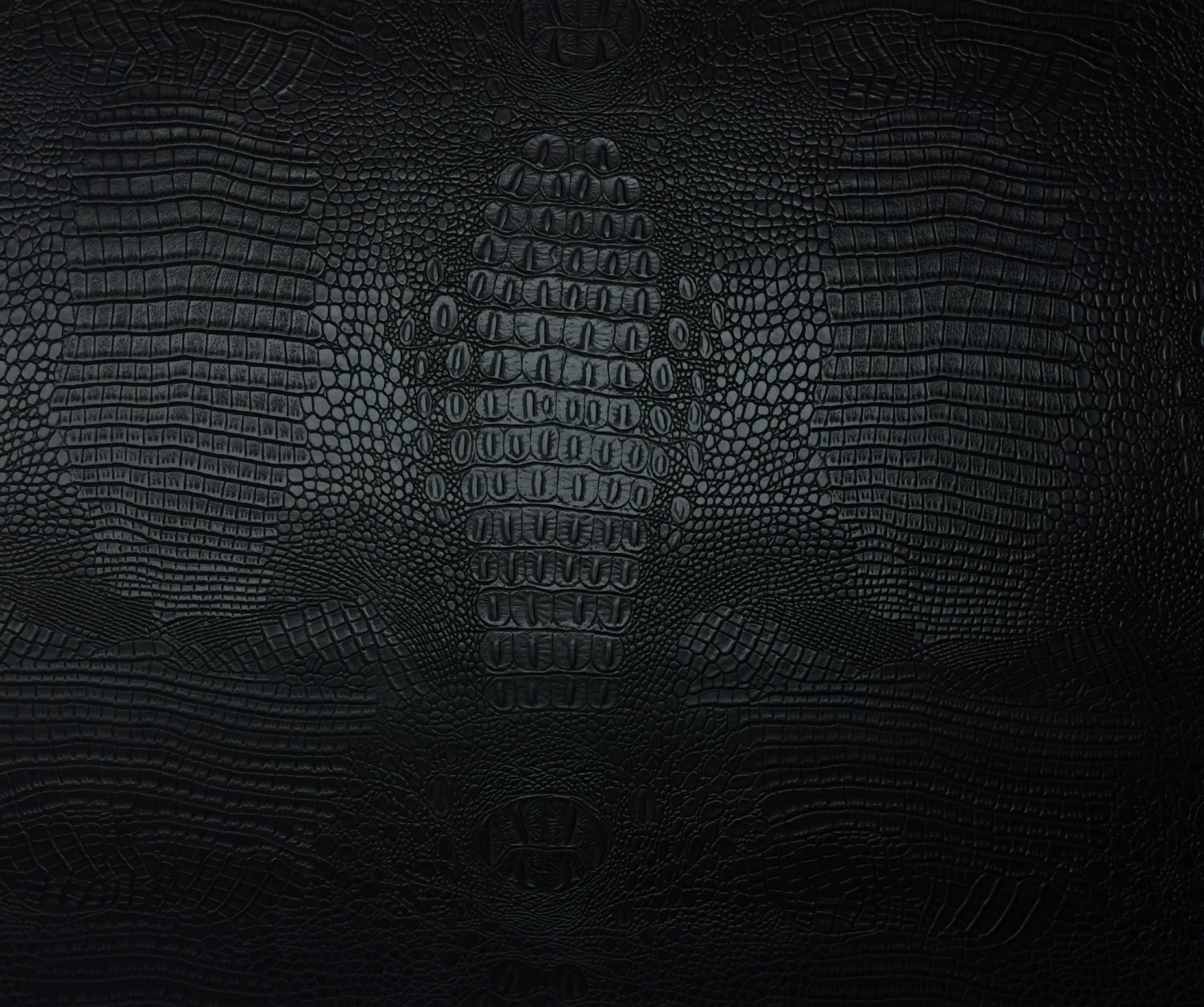 Vinyl EMBOSSED CROCODILE BLACK Crock Faux Leather Upholstery