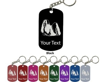 Personalized Engraved Custom Shih-Tsu 2-inch Colored Anodized Aluminum Key Chain