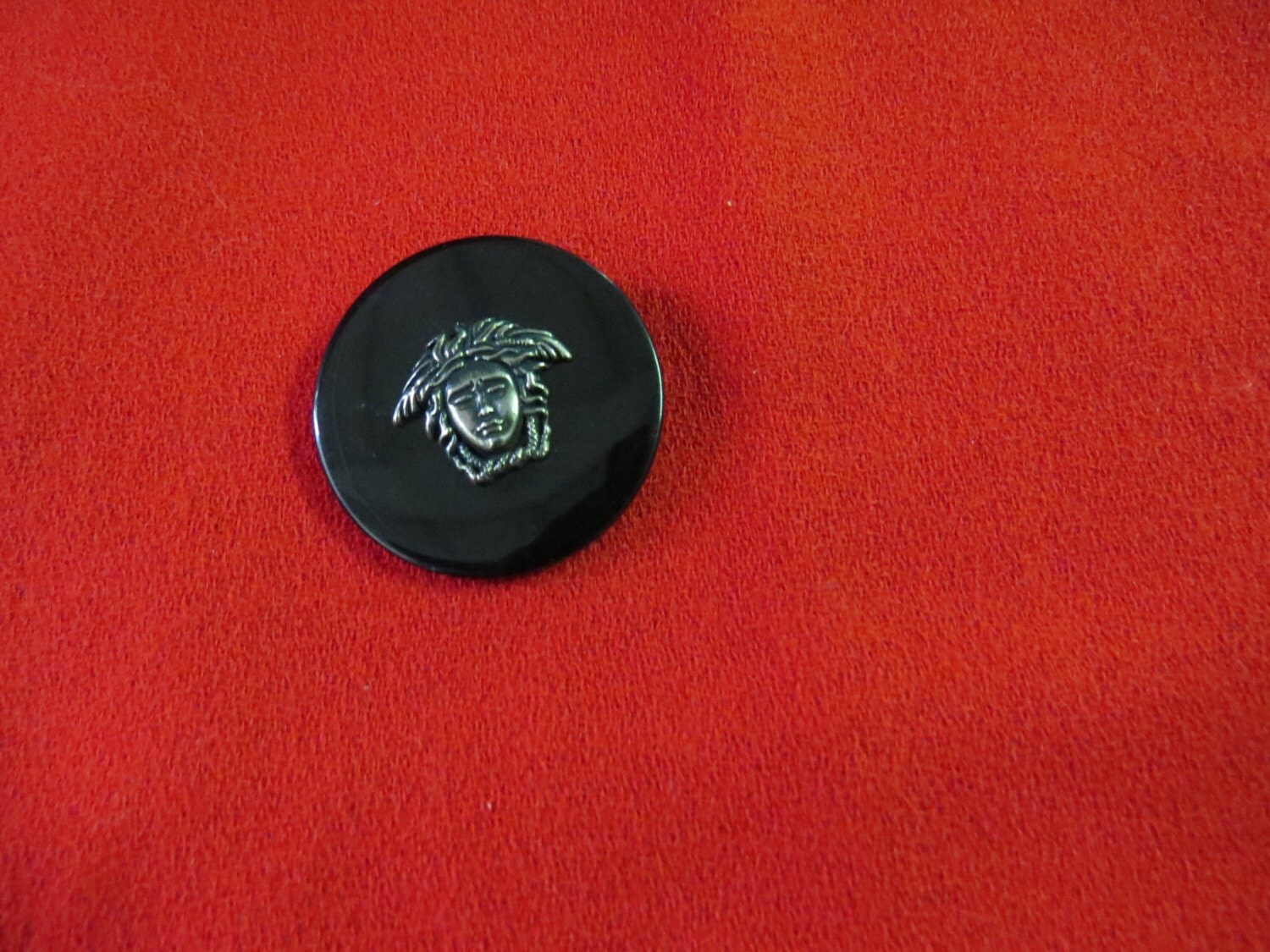 1 Dozen Versace Medusa Head, Vintage Shank Buttons P6152 Haute Juice