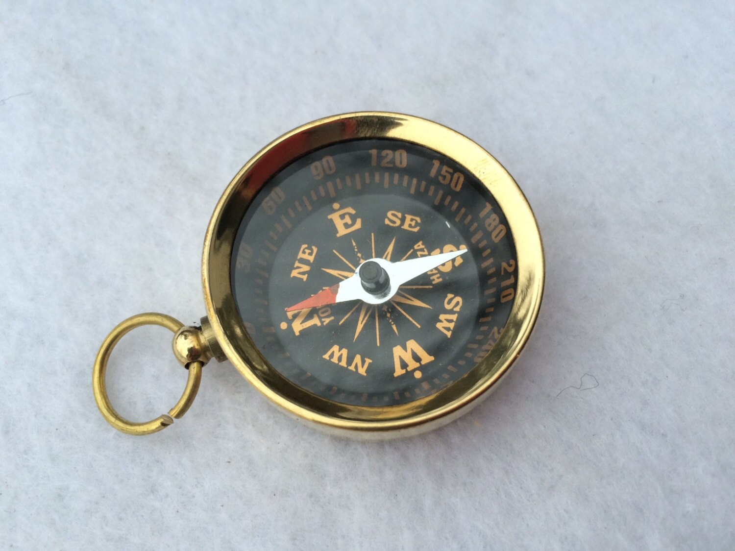 Brass Compass Nautical Maritime Pendant / Keychain