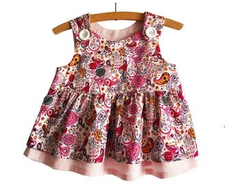 Romper Dress Pattern/ Toddler dress pattern/ Girl's Dress Pattern/ Baby dress pattern/ Childrens Sewing Pattern.Size 0-24 months