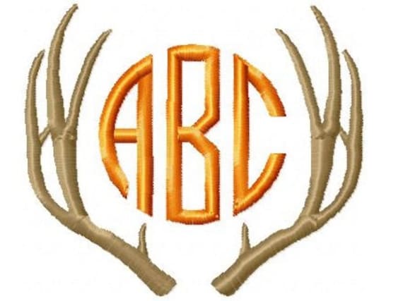 Antlers Monogram Frame Custom Monogram by countrySBSdesigns