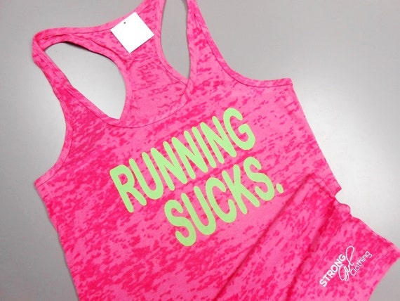 Womens Running Shirt. Running Tank Top. Pink Running Tank.