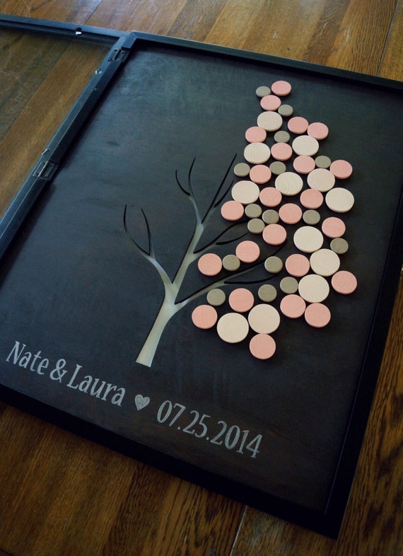 Alternative Wedding Guest Book -Tree Guestbook - Shadow Box - Any Size - Original Personalized Custom Guestbook by CForiginal