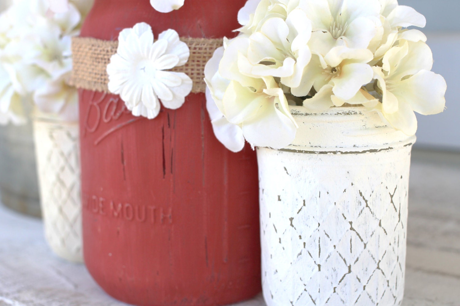 Free shipping Mason Vases Jars Set of 3 by