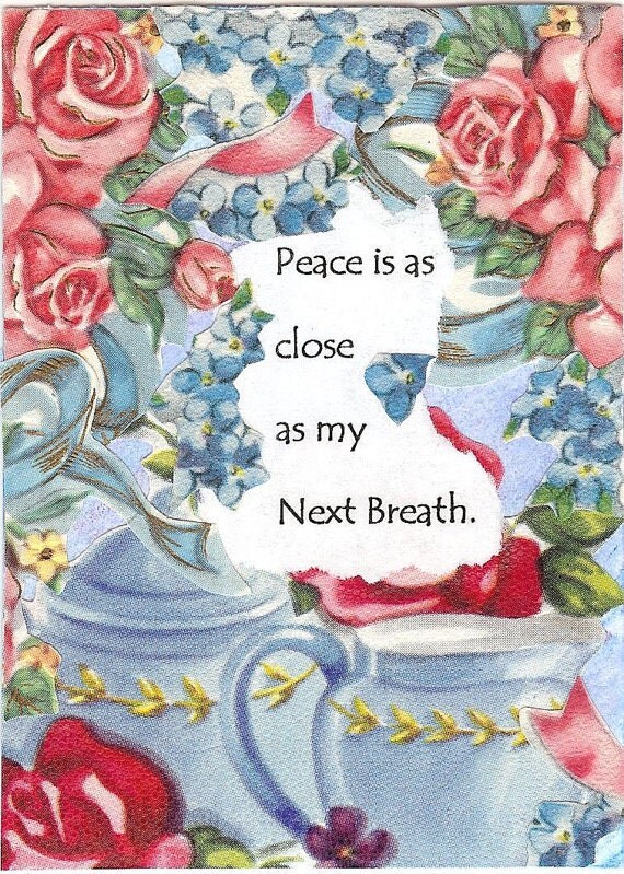 Items similar to Teapot Inspirational CardTeapot Peace Affirmation