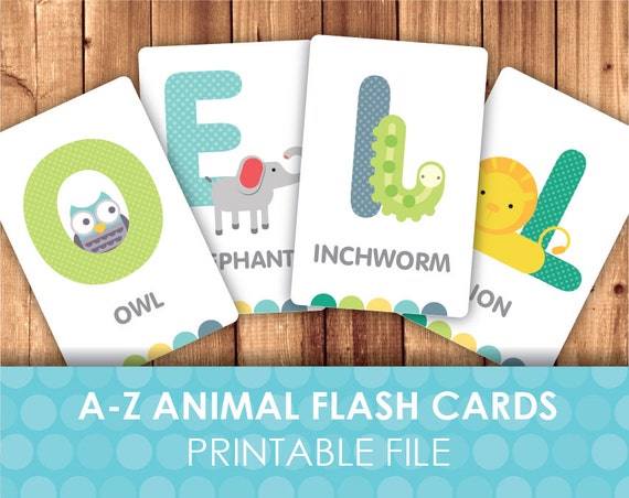 printable animal alphabet flash cards printable animals