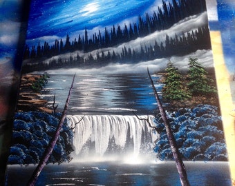 spray paint canvas art