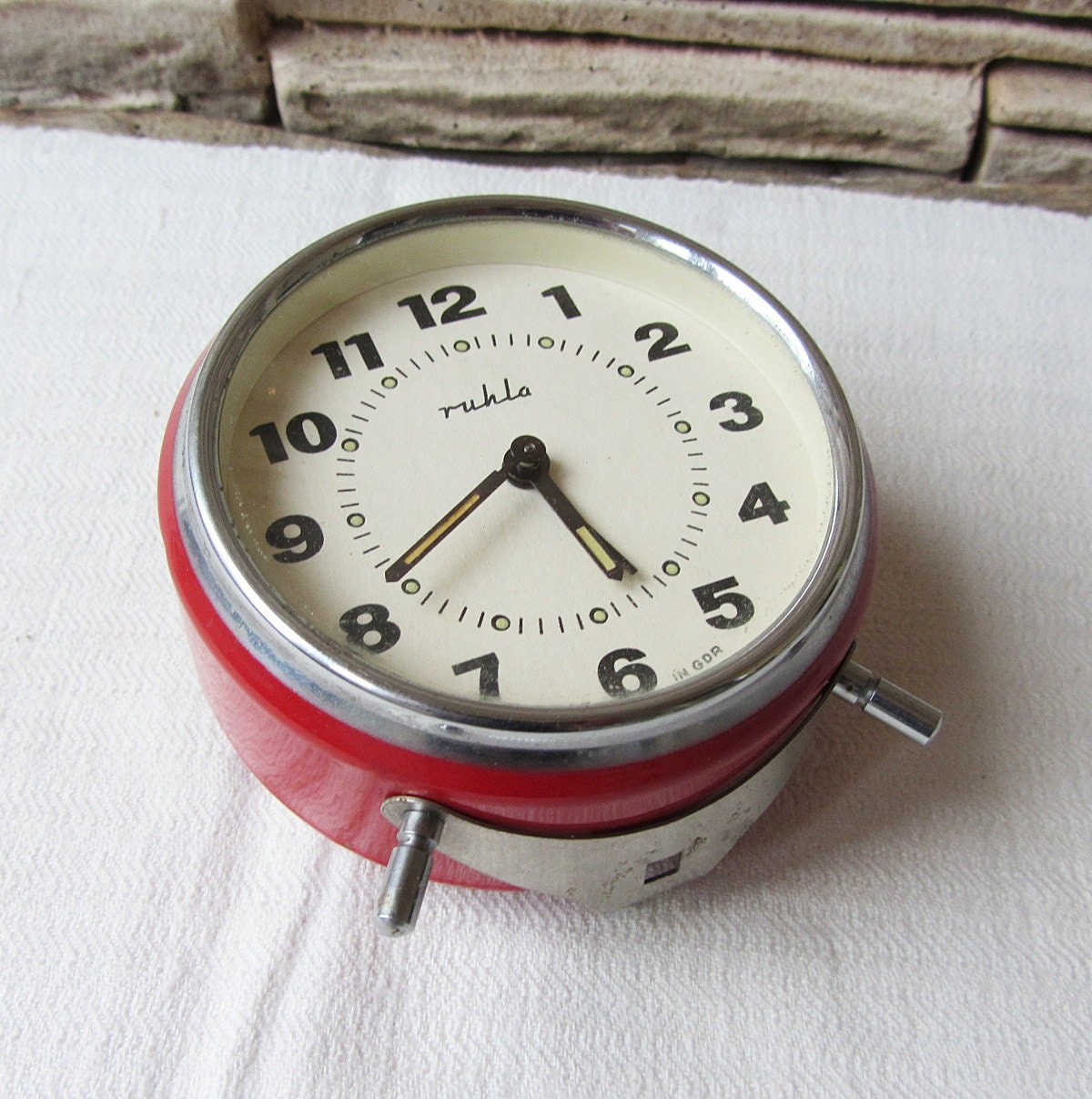 German vintage alarm clock RuhlaMechanical by TedDiscovery on Etsy
