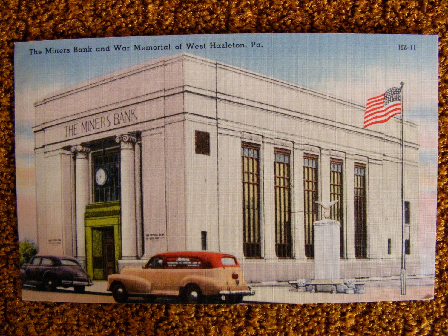 West Hazleton Pa Pennsylvania Miners Bank Vintage 1950's