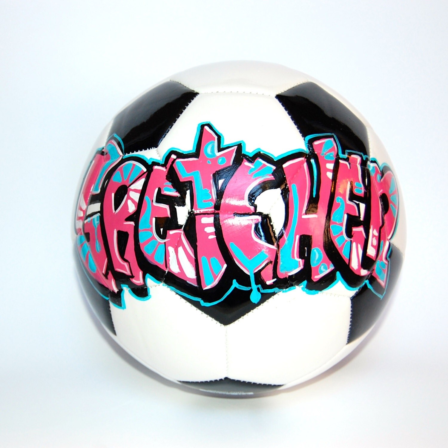 Soccer Ball Personalized Graffiti soccer ball for by TjArtworks