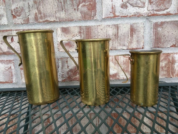 Handle Vintage /  brass Vintage vintage Unique  cups  Retro Measuring    Brass  Hook measuring Cups