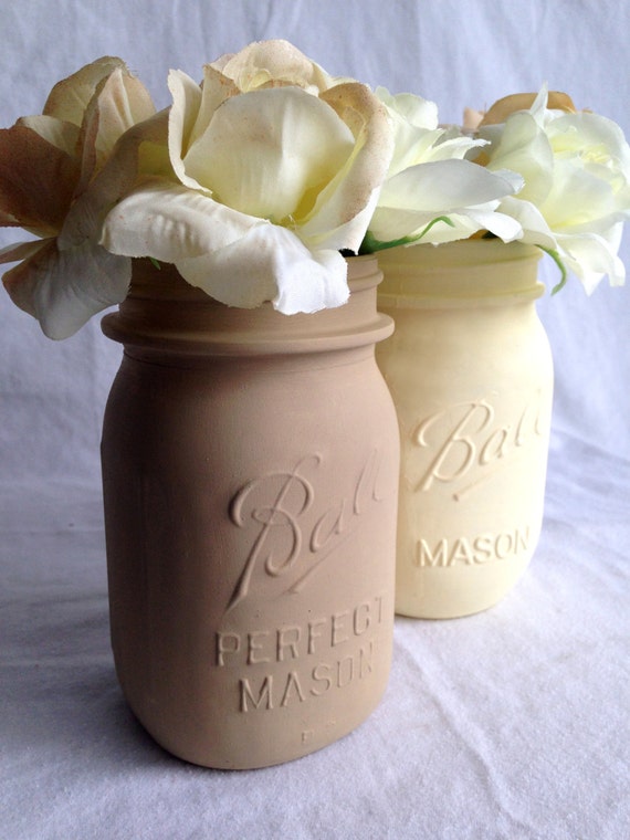 Painted Mason Jars Bulk Set of 10 Matte by