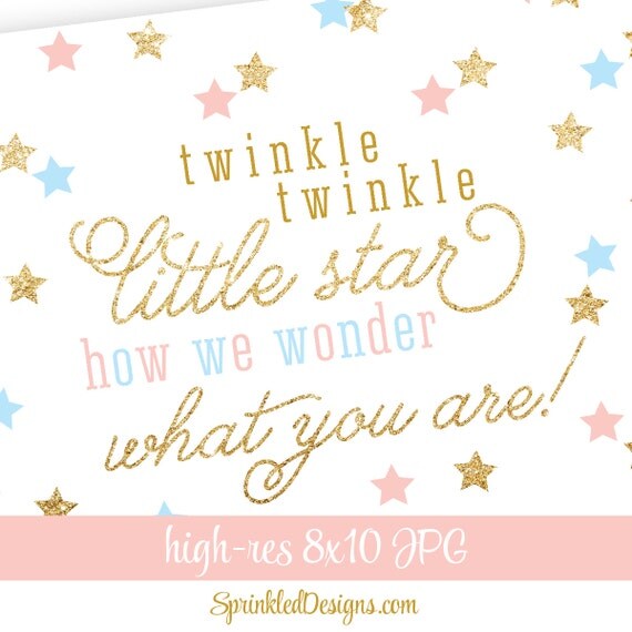 Twinkle Little Star How We Wonder What You Are Printable