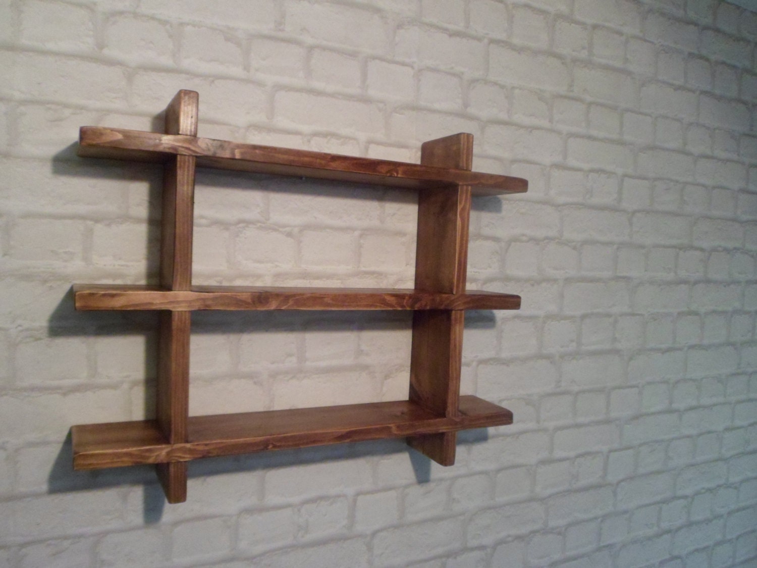 Small Rustic Wooden Shelf Unit Cubby Shelf