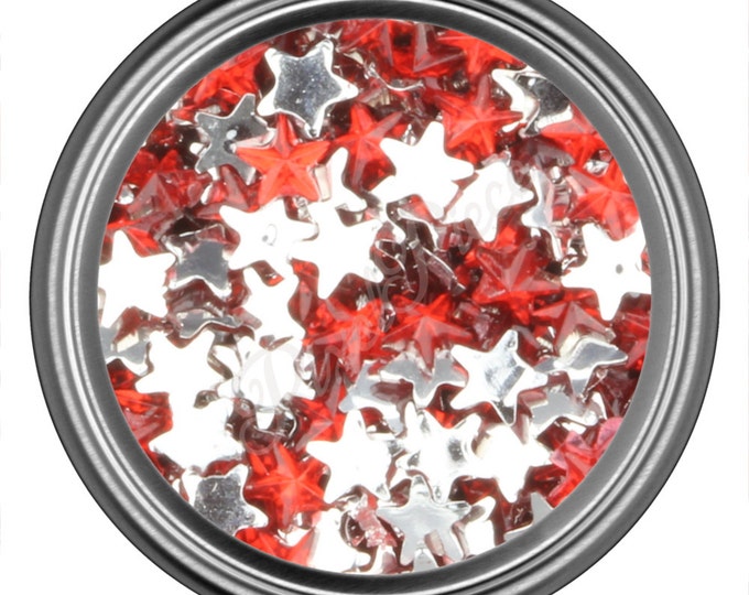 Red Star Rhinestone Gems Flat Back Face Art Nail Art Scrapbook Phone Decoration 3mm