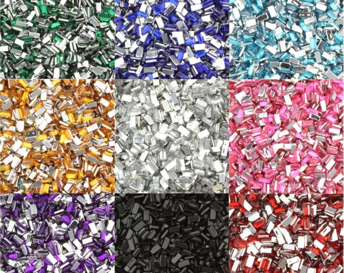 Red Rectangle Rhinestone Gems Flat Back Face Art Nail Art Scrapbook Phone Decoration 3mm