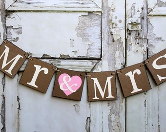 SWEETHEART TABLE BANNERS - Wedding reception signs - Rustic Barn wedding decorations
