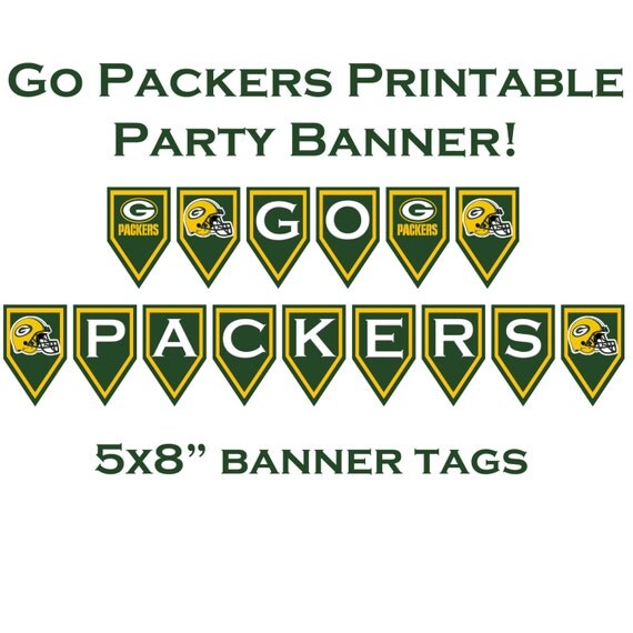 NFL Green Bay Packers Instant download Banner by DecorAtYourDoor
