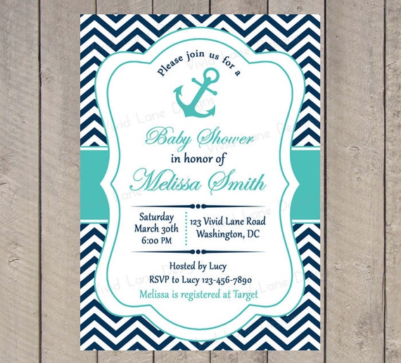 Gender Neutral Nautical Baby Shower Invitations 4