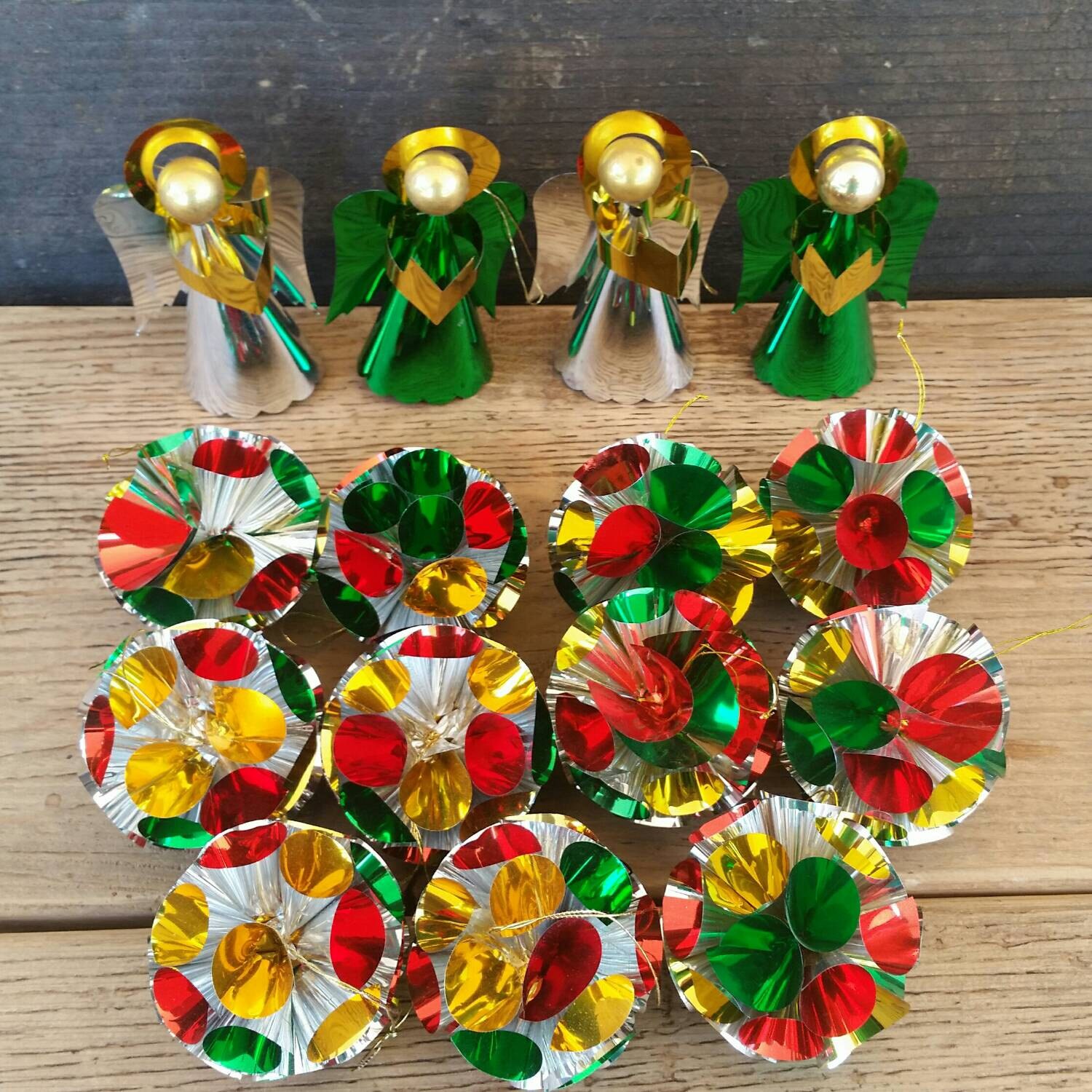 foil ornaments aluminum pom pom ornaments foil angels foil ornaments aluminum pom pom ornaments foil angels